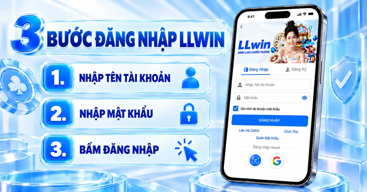 Ba bước đăng nhập LLWIN bằng tên tài khoản và mật khẩu