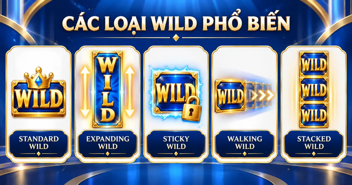 Các loại Standard Expanding Sticky Walking và Stacked Wild