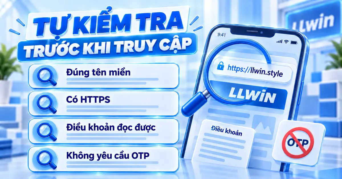 Checklist tự kiểm tra tên miền LLWIN, HTTPS, điều khoản và yêu cầu OTP